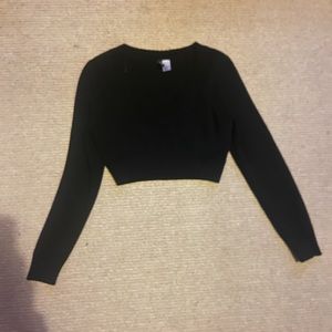 Black cropped cardigan